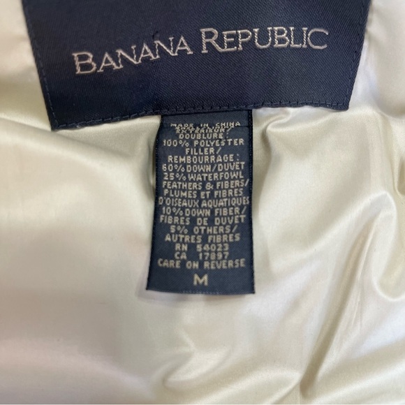 Banana Republic Down Puffer Vest Pale Yellow Size M - Picture 6 of 6